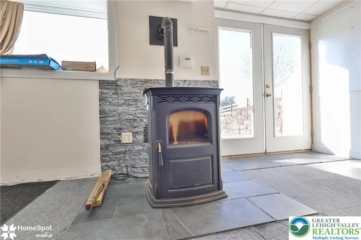 Main - Pellet Stove and Walk Out Entrance