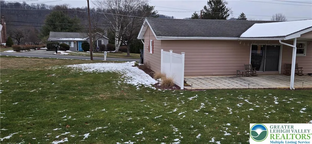 Side and back of home
