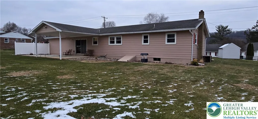 Side and back of home