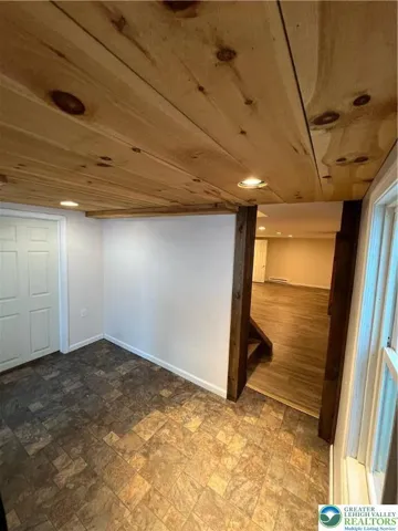 Lower level mud room with storage