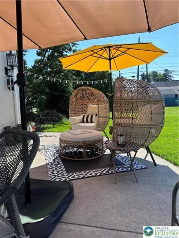 Back patio in summertime