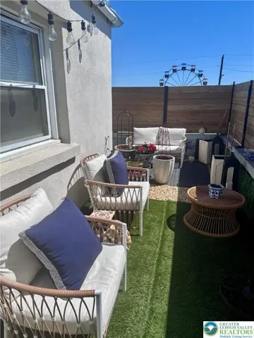 Rooftop balcony in summertime