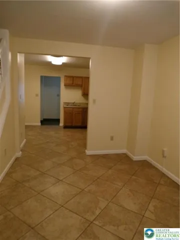 Living room view from front door way
