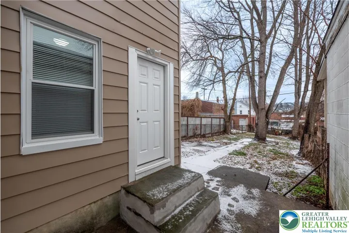 Back door and yard.