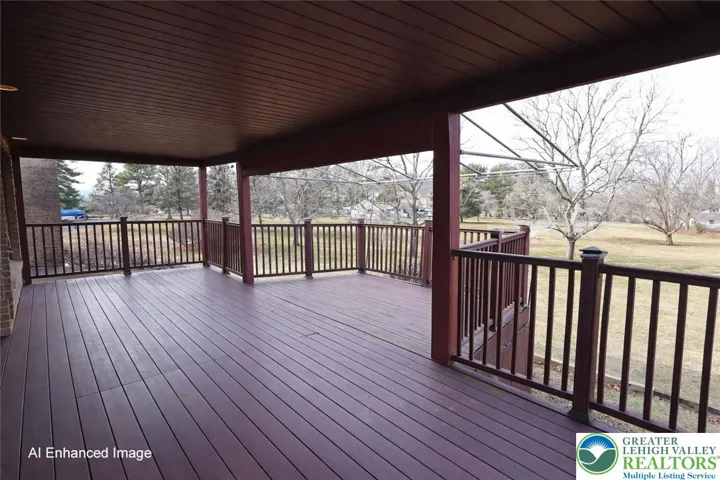 1,169 sq ft partially covered deck