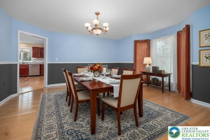 Dining room virtually staged