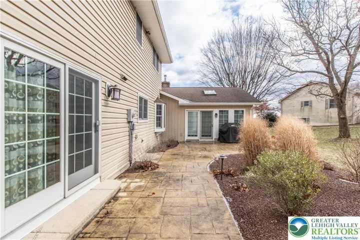 Stamped concrete patio