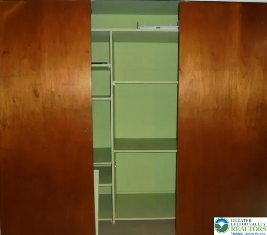 Storage Closet W/ Shelving in Basement