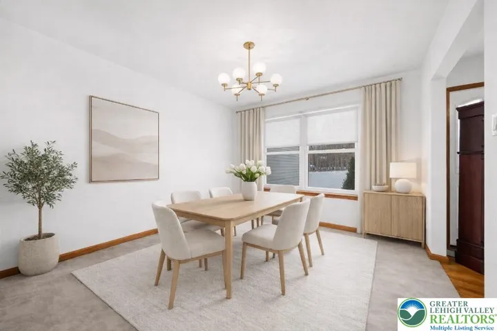 **virtually staged dining room