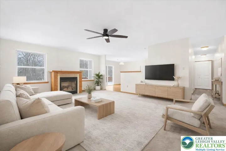 **virtually staged family room**