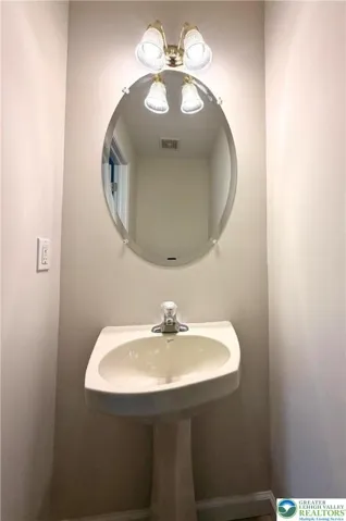 Convenient first-floor powder room.