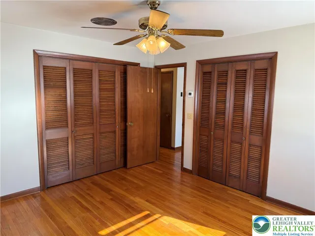 Double closets in primary bedroom