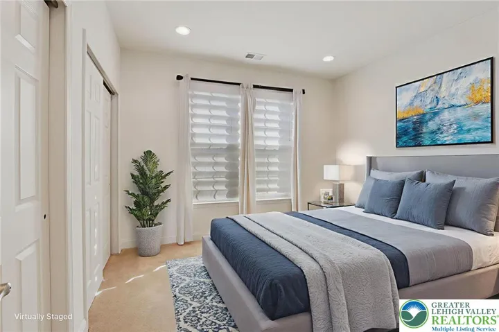 Virtually staged first floor guest room