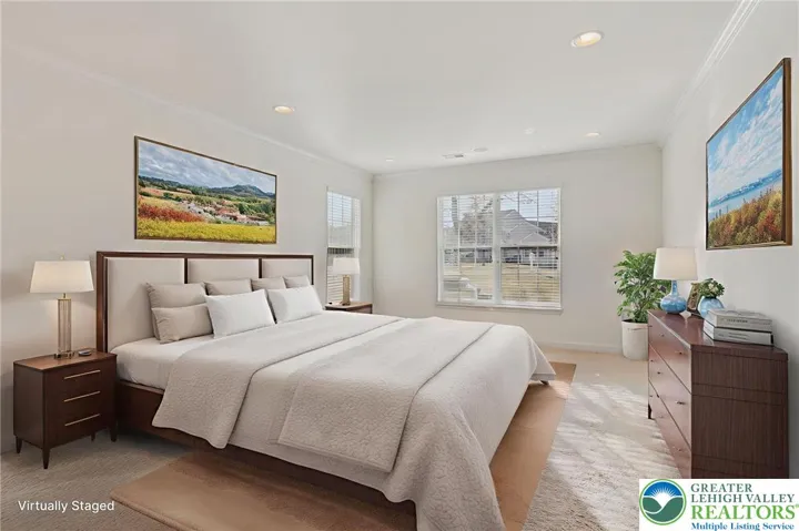 Virtually Staged Primary BR with 2 walk-in closets