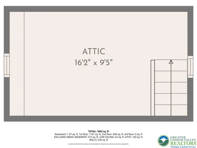 Attic  *room sizes estimated