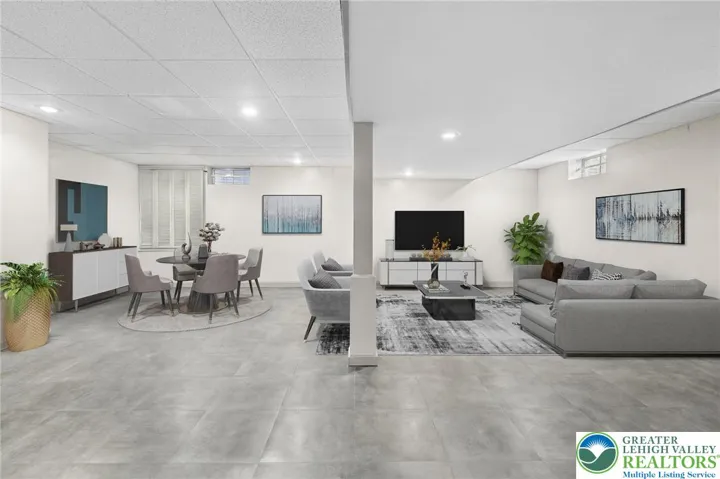 Basement *Digitally Staged* as Living Room