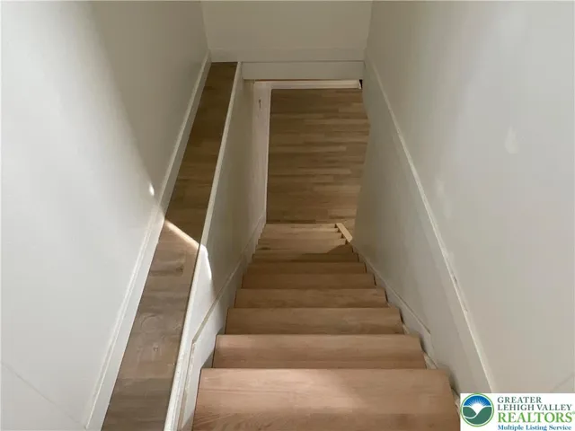 Brand new stairway to the finished basement