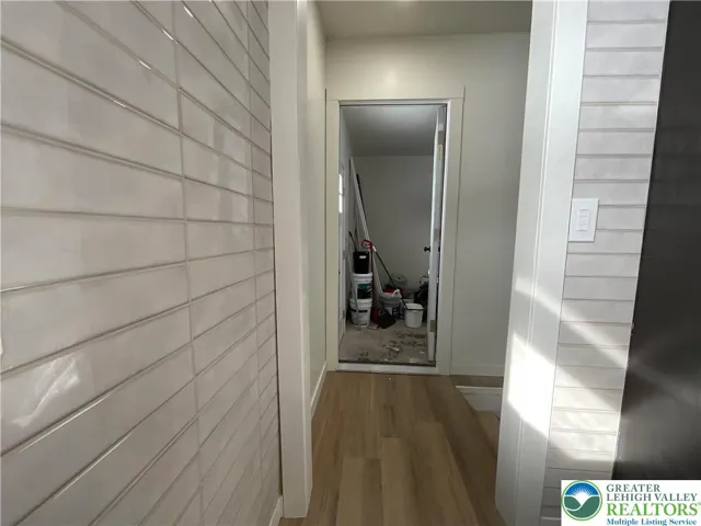 Hallway to garage and finished basement