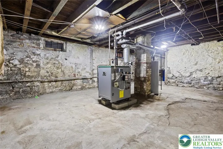 Basement area with newer furnace