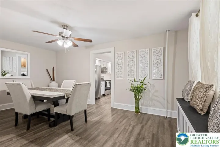 Dining room with easy flow to the kitchen