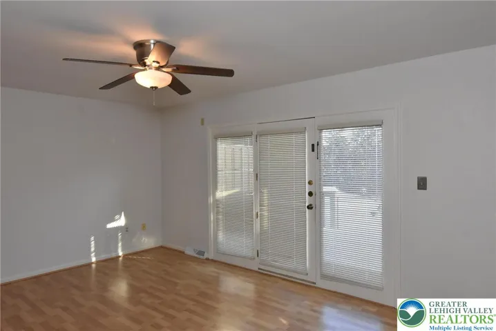 Living Room with French door to Deck