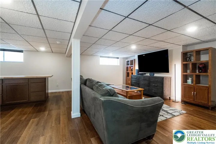 Shot of the beautiful lower level family room