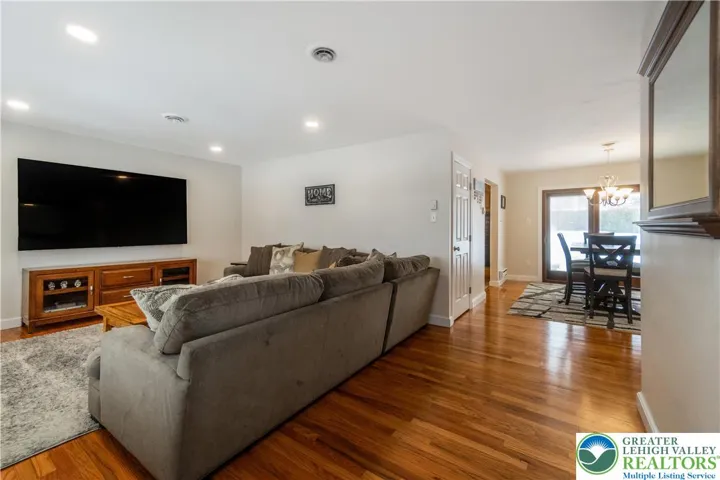 Gleaming hardwood flooring