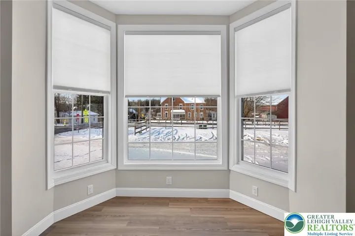 Large Bay Windows with view towards Rail Trail

