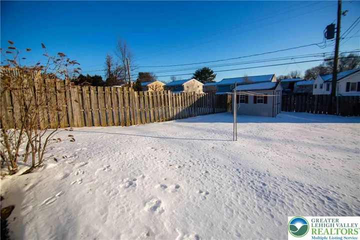Large fenced yard