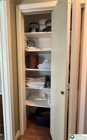 Linen closet in hall