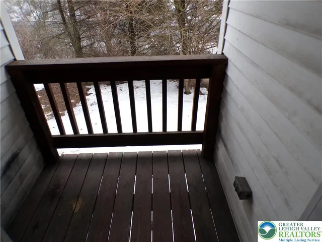Rear covered private balcony