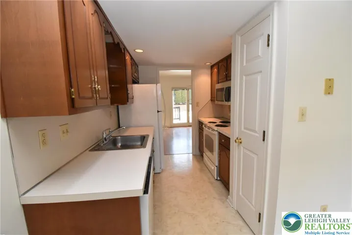Galley kitchen easy access from dining or living room