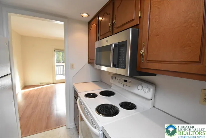 Galley kitchen easy access from dining or living room