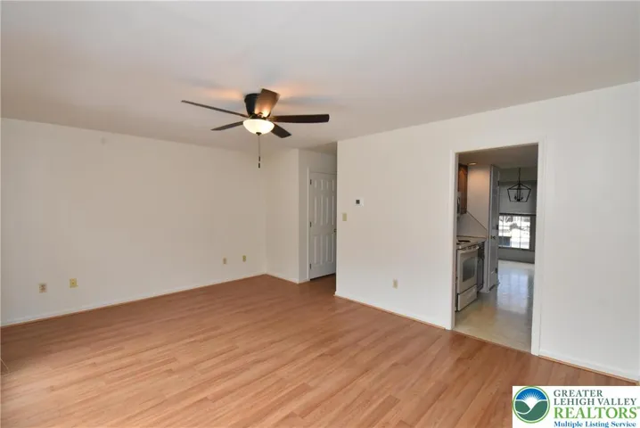 Living room with ceiling fan light