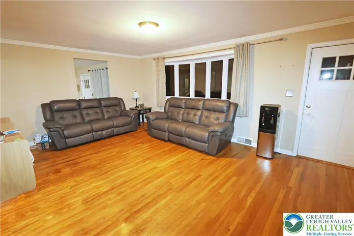 Living room with bay window