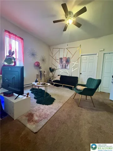 Living Room 2 story second floor apartment.