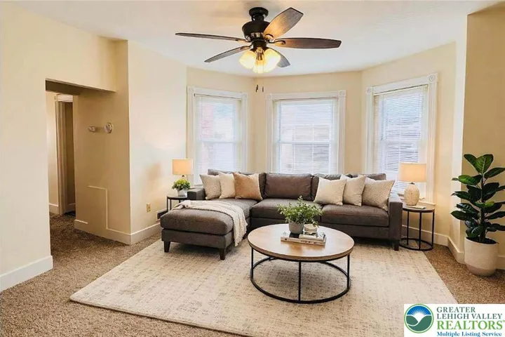 virtually staged living room