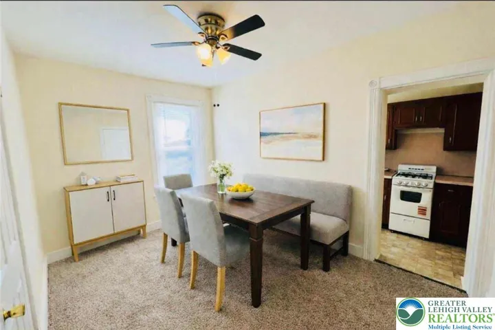 virtually staged dining room