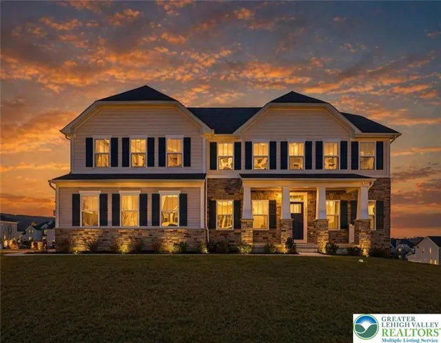 Front Exterior virtually enhanced twilight