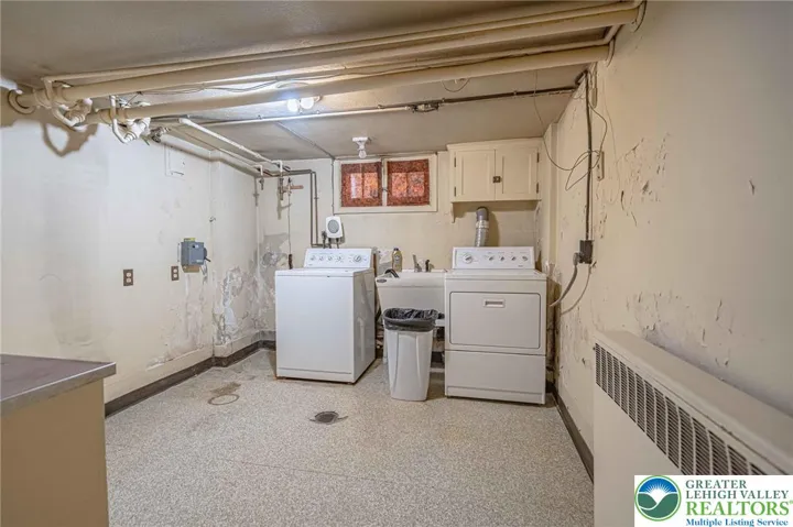 laundry room in basement