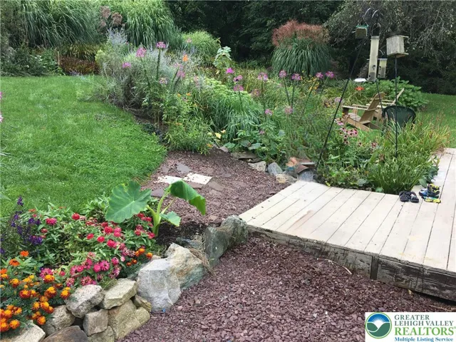 Rear deck-flower beds