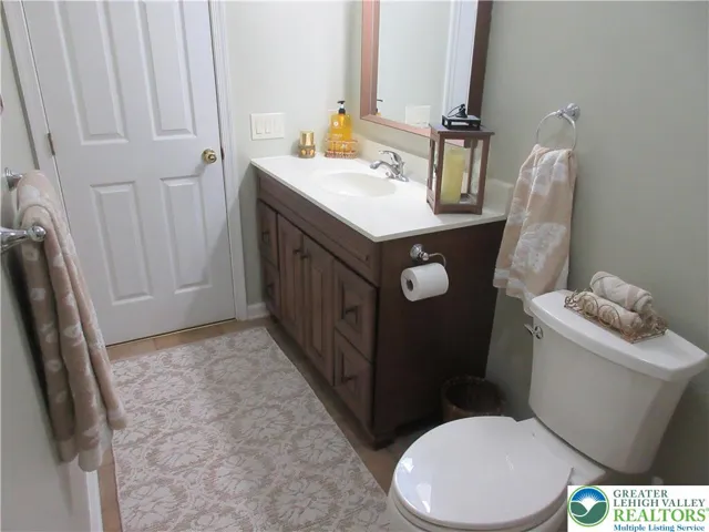 Updated vanity and toilet