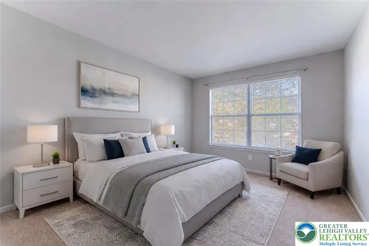 Virtually staged second bedroom
