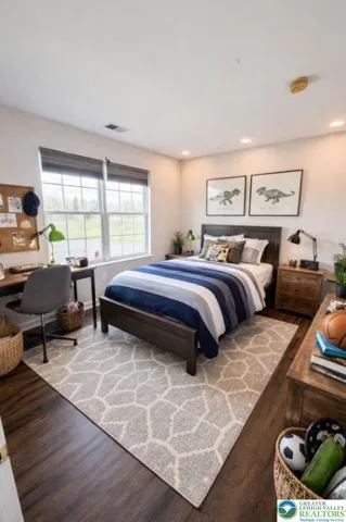 Digitally staged bedroom 2