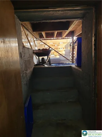Walkout from lower level hatch door up onto the deck