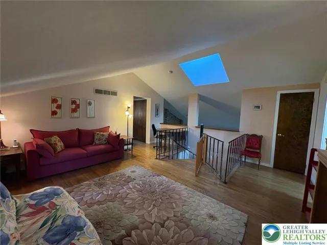 2nd floor sitting area with skylight