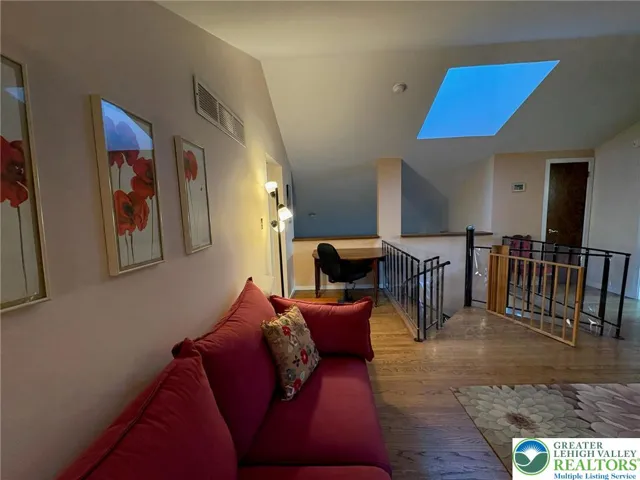 2nd floor sitting area with skylight