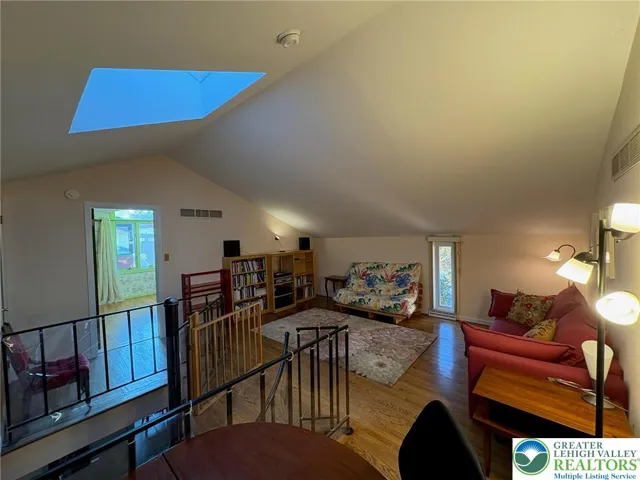 2nd floor sitting area with skylight