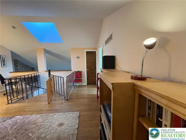 2nd floor sitting area with skylight