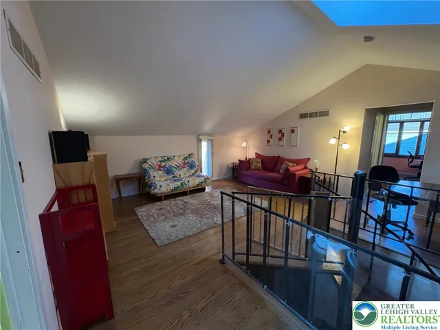 2nd floor sitting area with skylight